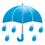 天気・雨3アイコンのフリー素材64px